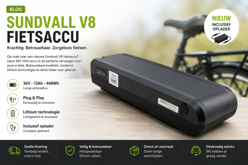 sundvall v8 fietsaccu